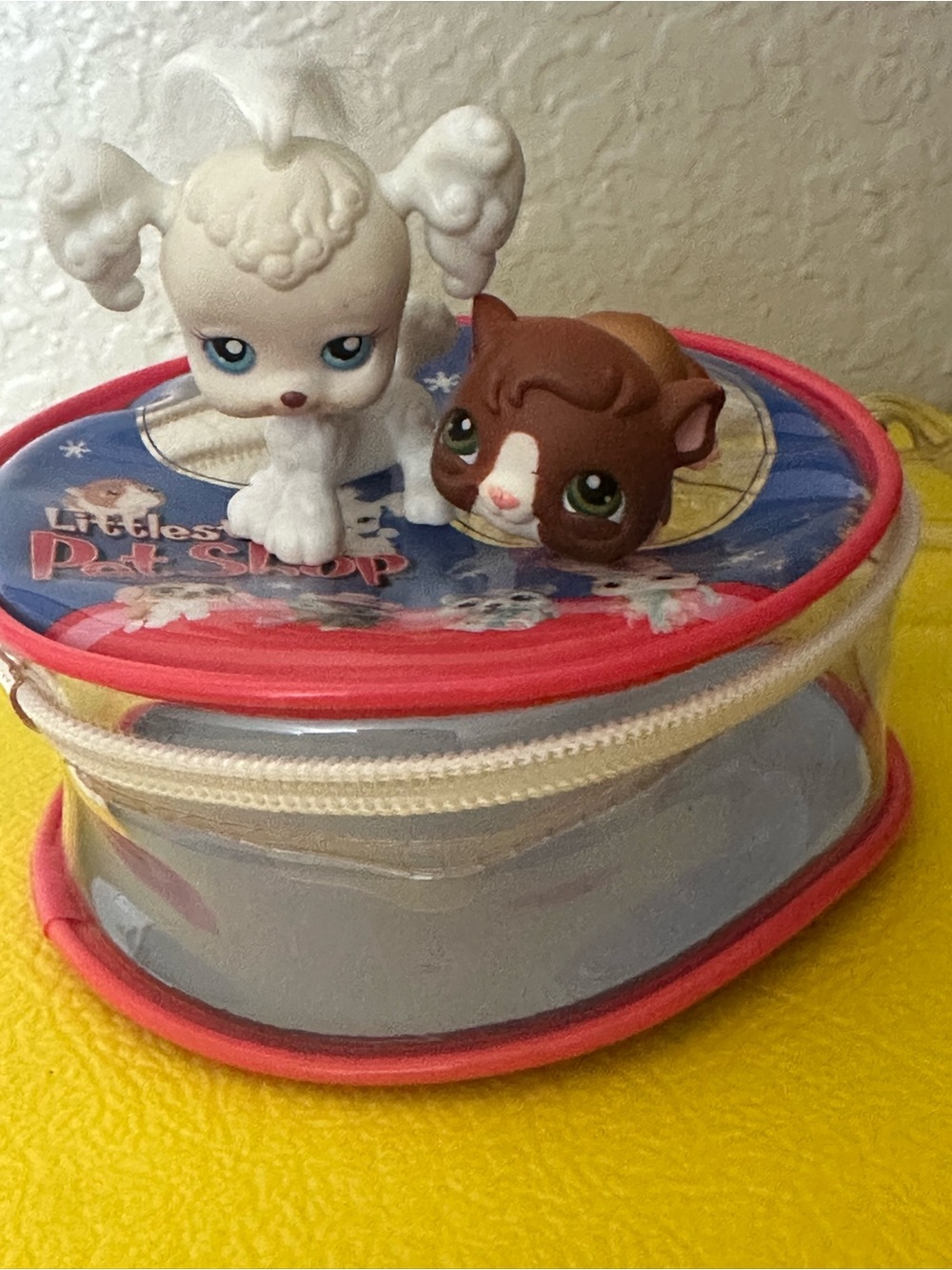 Littlest Pet Shop Holiday themed Zipper Case with Original Pets
